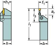 FSI VUT DIPLOMOVÁ PRÁCE List 48 Rozměry a parametry zapichovacího nože CoroCut LF123K16-3232BM Použit nůž se dvěma břity. Tab. 4.2 Rozměry zapichovacího nože CoroCut LF123K16-3232BM (zobrazeno pravostranné provedení) [18].