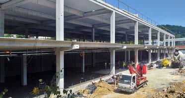 Retail park Nest Užice, Serbia under construction building in localities with from 70 to 250 thousand people.