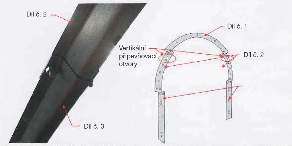 1), vše pomocí šroubů M5x12 (16) a matic M5 (19), (Obrázek 6.1) Obrázek 6.