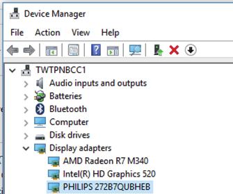 Když se zobrazí název monitoru, znamená to, že instalace softwaru DisplayLink byla
