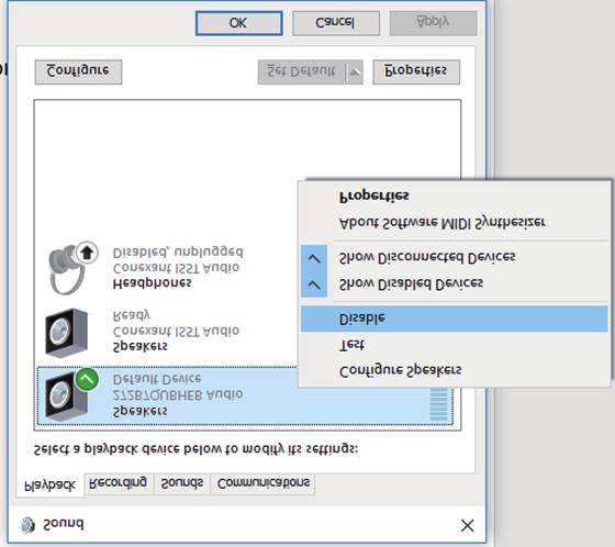 Klikněte na ikonu DisplayLink a potom klikněte na Audio Setup (Nastavení zvuku) 2.