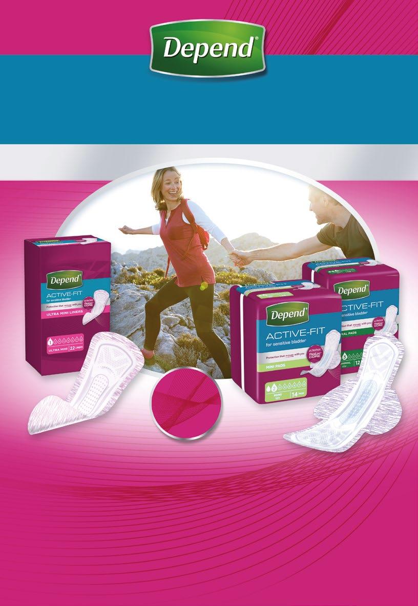 NOVINKA ACTIVE-FIT Ultra tenké savé jádro FlexLoc TM PRO AKTIVNÍ ŽIVOT S INKONTINENCÍ