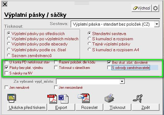 výplatní pásky A4 jsou doplněny o adresu zaměstnance ve spodní části, díky čemu si můžete ušetřit práci a
