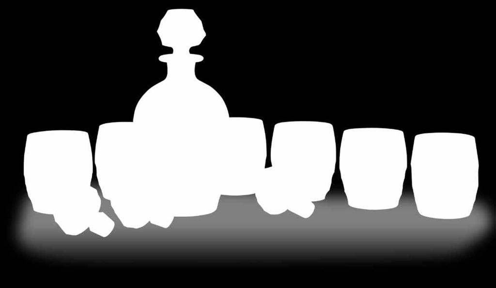 Každý budoucí majitel setu si může sám pohrát s designem a ke křišťálové karafě zvolit barvu zátky.