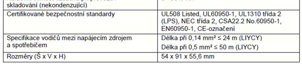Zdroj je možné osadit na DIN lištu v