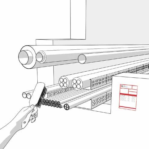 Zhotovení požární přepážky Použijte šrouby, kovové hmoždinky nebo šroubovací kotvy vhodné pro daný materiál stropu.