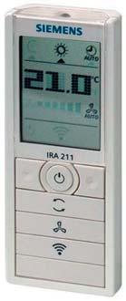 hkost <85 % r. v. barva bílá RAL9003 97 100 36 mm RC10 DÁLKOVÝ OVLADAČ / pro termostat RTD201, infračervený IRA211 je infračervené dálkové ovládání pro použití s termostatem RTD201.