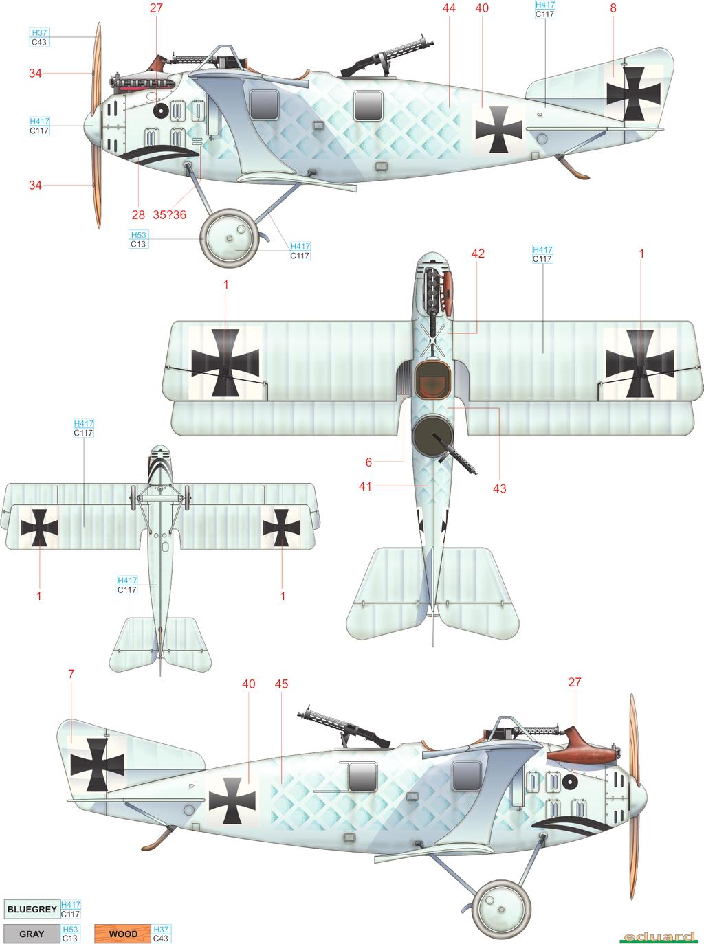 A Lt. Seibert a Hptm. Pfleger, FFA 5b, západní fronta, podzim 1916 S tímto strojem létala osádka Lt. Seibert (pilot) a Hptm.