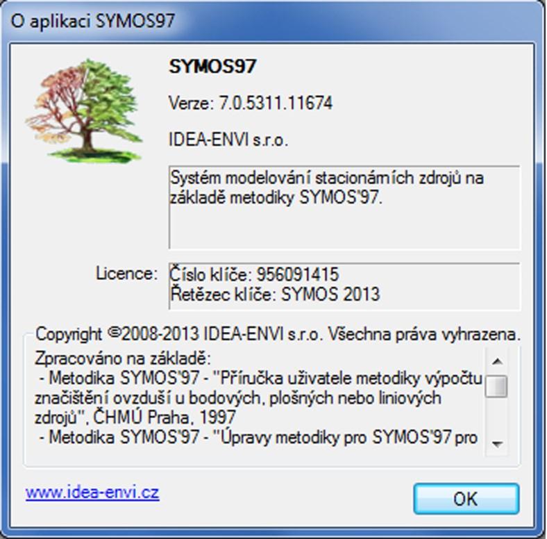 ochraně ovzduší uvedena Metodická příručka modelu SYMOS 97 - aktualizace 2013. Sdělením OOO MŽP uveřejněným ve Věstníku MŽP 11/2013 byla tato metodická příručka modelu SYMOS 97 změněna.