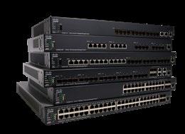 Přepínače řady 100 až 500 Cisco nabízí ucelené portfolio přepínacích řešení pro malé a střední podniky od neřízených a inteligentních přepínačů po řízené a stohovatelné.