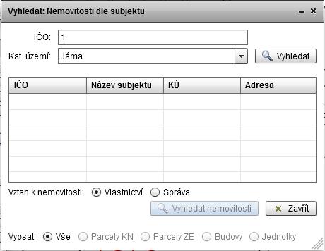 Je povoleno vyhledávat právnické osoby podle Identifikátoru: IČO 1) Stiskneme 2) Zapíšeme IČO a