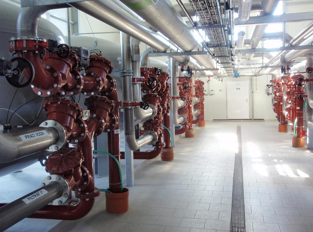 Prací voda z filtrů ve standardním a minimálním režimu se vrací do úpravárenského procesu, ve třetím možném režimu tj. maximálním se nevrací a jde do odpadu.