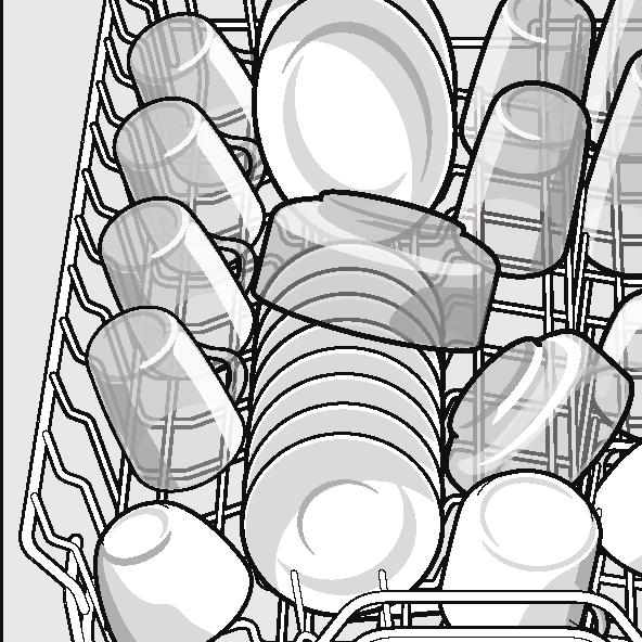 Utensils Unloading the dishwasher To prevent water