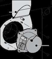 1 d Motor odtahu spalin - (4) upevněte na krytu umělého tahu (4.