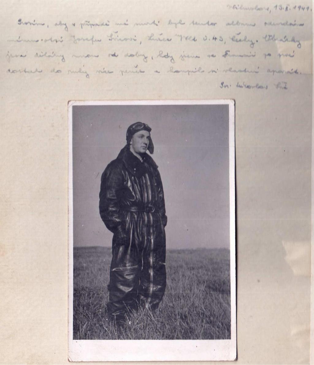 Švic Miloslav Obr. 21 První strana deníku M. Švice napsanou ve Wilmslow 13.