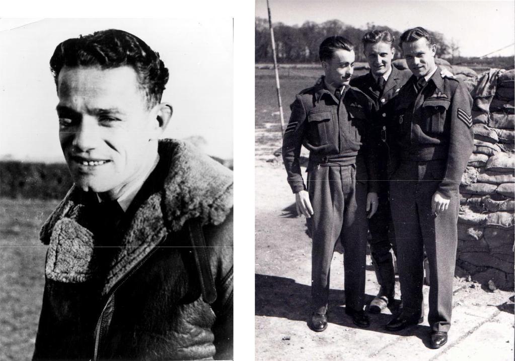 Uher (vpravo) a dva britští piloti (letiště Stapleford,