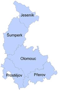 Olomoucký kraj v číslech (dle ČSÚ, 2019) Rozloha: 5271 km² (6,7 % ČR) Počet