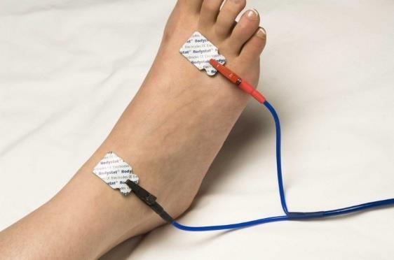 Tanita BC představuje tetrapolární bioimpedanční metodu, která využívá osmi bodových polárních elektrod pro odhad tělesného složení pacienta.