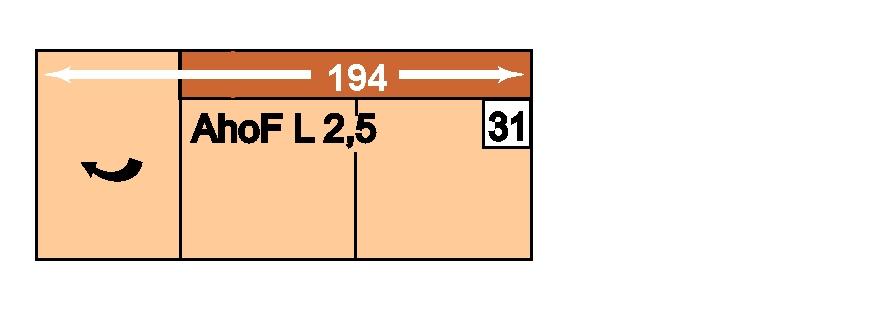 AhoL1,5S 44 1,5SAhoR 142 92 94 45 AhoFL1,5 46 1,5AhoFR 142 92 94 1-sedák, područka vlevo nebo vpravo, potažení zadní části; není v