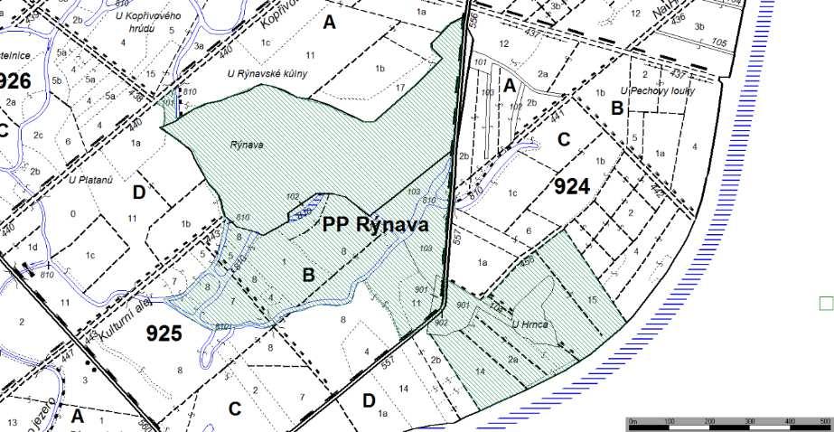 PP Rýnava 51,53 ha Cenná společenstva nivních luk v rozsáhlém komplexu lesů podél řeky Moravy.