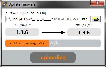 1 FIRMWARE UPDATE Aktualizaci firmwaru lze prvést pmcí aplikace Device Cnfiguratr. Subr s firmwarem pr prudvý zdrj má přípnu.ate.