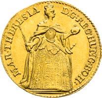 Extrémně vzácný! Ducat 1745. Prague. Extremely rare! Dukat 1745.