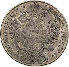 Taler 1775. Prag. Sehr selten! Ḍ C/EVS.I.K.
