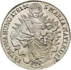 Chyba střížku. První ročník! Thaler 1781. Kremnitz.