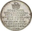 399. EF / EF 80 Stříbrný žeton 1764. Korunovace na římského krále ve Frankfurtu nad Mohanem. Silver Token 1764.
