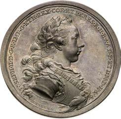 Death of Isabella of Parma, wife of Joseph. Nice patina. Rare! Silbermedaille 1763.