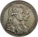 424. About UNC / About UNC 200 Stříbrná medaile 1765. Svatba s Márií Josefínou Bavorskou. Pěkná patina. Výjimečný exemplář!