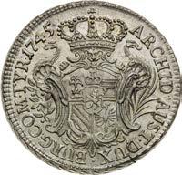 1/2 Taler 1743. Prag. Sehr selten! Ḉ Scharff Ḑ 14.