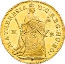 52. Good EF / About UNC 400 Dukát 1742. Kremnica. Vryp. Ražební lesk v plochách.