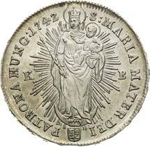 1/2 Taler 1742. Kremnitz. Ḍ K - B Ḑ 14.