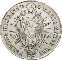 Extremely rare! 1/2 Taler 1750. Kremnitz. Henkelspur.