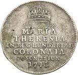 187. RR! EF / Good EF 10 000 Zlatý žeton 1741 (1 1/4 Dukát). Korunovace na uherskou královnu v Bratislavě. Ražební lesk v plochách.