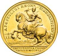 Goldmedaille 1741 (5 Dukaten). Krönung zur ungarischen Königin in Pressburg. Poliert. Sehr selten! Ḍ A.