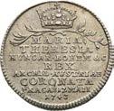 202. Good EF / Good EF 80 Stříbrný žeton 1743. Korunovace na českou královnu v Praze. Silver Token 1743.