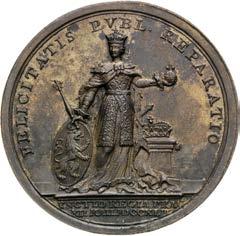 66 g ḁ 40 mm Ọ Bronz (Bronze) Ḋ Novák XIII-G-4c, Montenuovo 1718 Ex Aurea 2/2001, #908. 204. RRR!