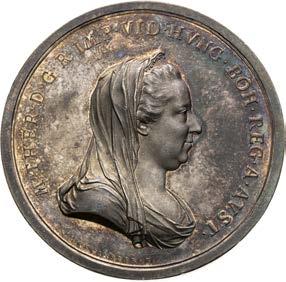 EF / EF 300 Stříbrná medaile 1762. Úmrtí arcivévodkyně Johanny Gabriely. Silver Medal 1762.