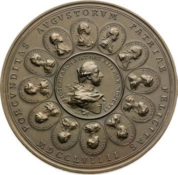 258. About UNC / About UNC 100 Medaile 1759/1958. Medailon - Josef II. obklopen svými dvanácti sourozenci. Vídeň.