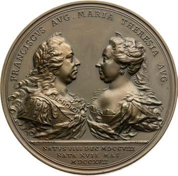 Portrait of Joseph II surrounded by 12 medaillons of his siblings. Vienna. Official restrike of HMA Vienna.