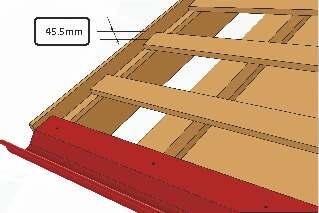 Návod na montáž 1. Zaměření střechy 350mm 320mm Délka střechy se měří mezi okapovou hranou a hřebenem. Délka tabule se vypočítá jako násobek délky tašky (35 cm). Kontralať 40x60 mm 2.