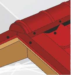 střešní krytiny 6. Závětrná lišta krycí Závětrná lišta krycí je upevněna přes krytinu a boční hranu střechy tak, aby hranu střechy uzavřela. Je upevněna pomocí samořezných šroubů ve vzdálenosti max.