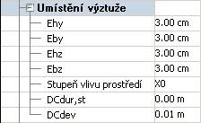 Správa umístění výztuže Správa umístění výztuže byla upravena tak, aby byla zohledněna definice reálné výztuže pro lineární prvky.