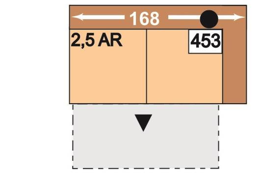 Plocha lůžka: 223 x 118 cm 18846,- 19116,- 20196,- 21276,- 22356,- 23436,- 24516,- 452 2,5AL 453