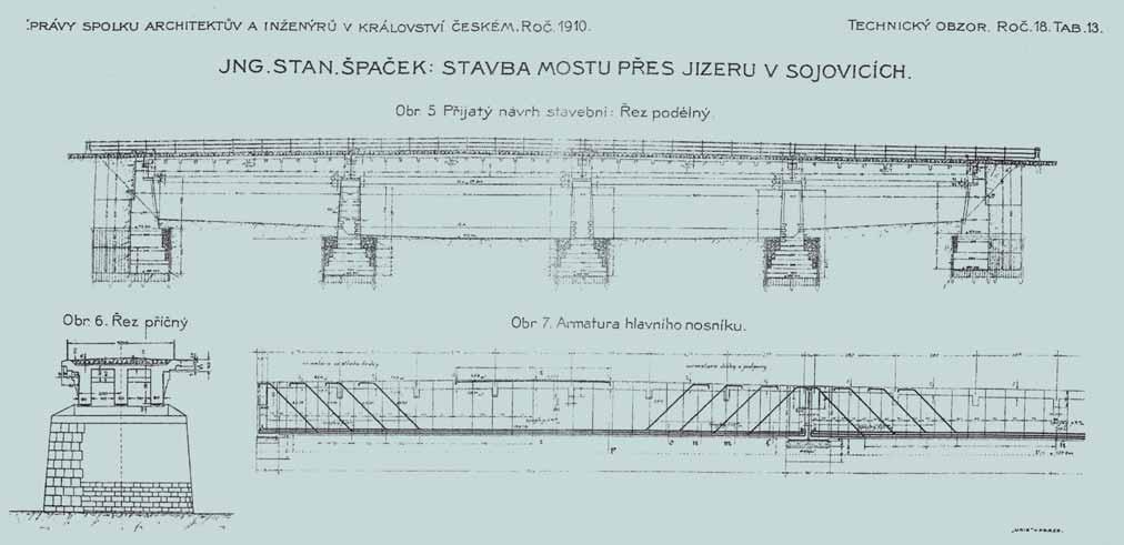 HISTORIE HISTORY 3a 3b 3c TROCHU HISTORIE V 16. až 18. století stával přes Jizeru dřevěný most v blízkém Skorkově. Jeho zánik vedl v Sojovicích ke zřízení přívozu, který nahradil dřívější brod.