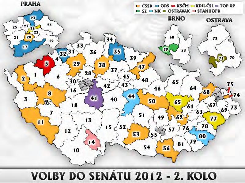 že ČSSD a KSČM měly největší podporu občanů na Osadě míru v okrsku č. 3, KDU-ČSL nejčastěji volili občané z východní části a středu města v okrsku č.