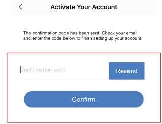 Krok 5 Pro aktivaci účtu vyplňte potvrzovací kód, který Vám přišel na Vaši