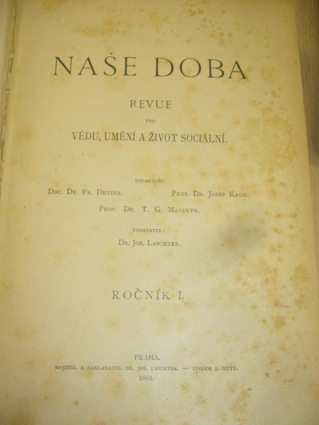 3 Naše doba: Revue pro vědu,